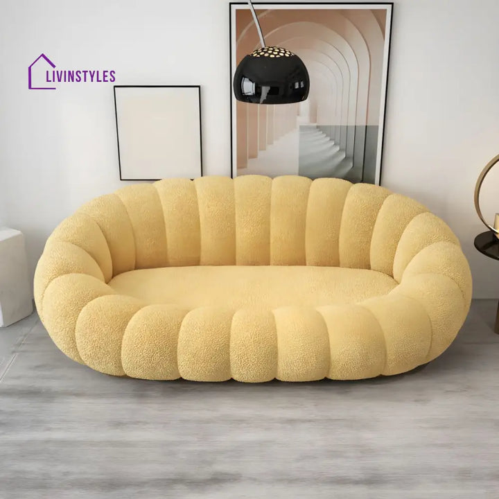 Alexei Boucle Fabric Designer 3 Seater Sofa for Living Room