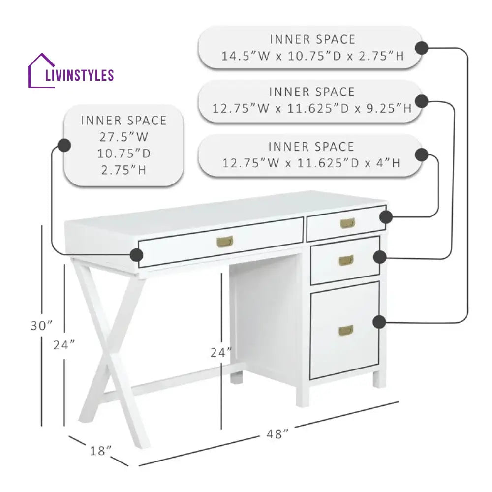 Alexei Solid Mango Wood Study Table for Students