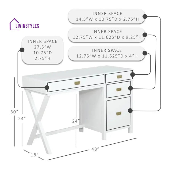 Alexei Solid Mango Wood Study Table for Students