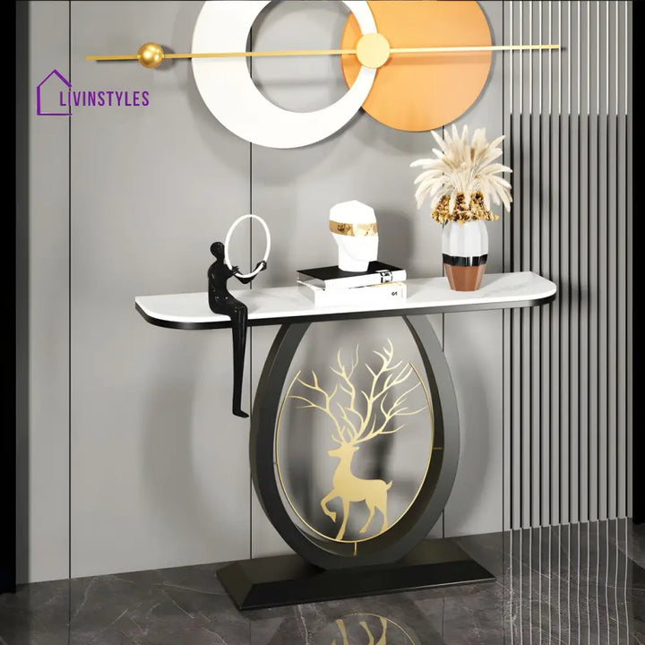 Alexei Stainless Steel Console Table for Living Room