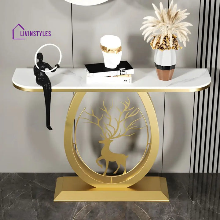 Alexei Stainless Steel Console Table for Living Room