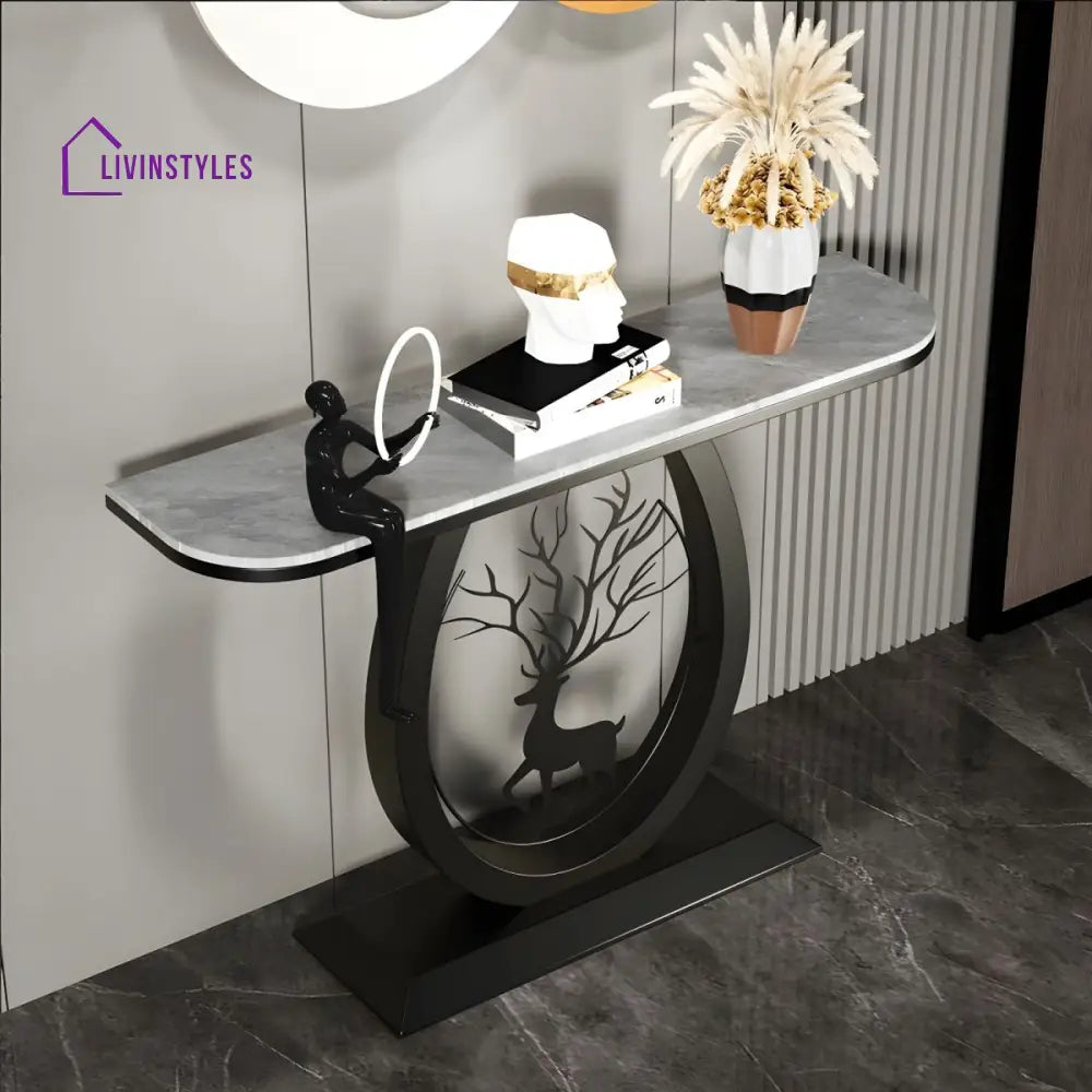 Alexei Stainless Steel Console Table for Living Room