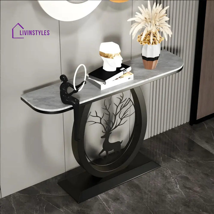 Alexei Stainless Steel Console Table for Living Room