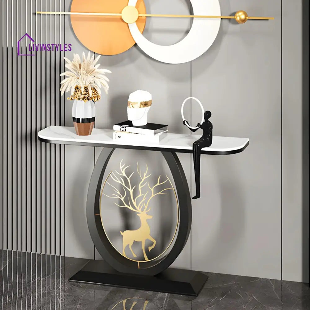 Alexei Stainless Steel Console Table for Living Room