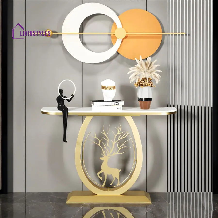Alexei Stainless Steel Console Table for Living Room