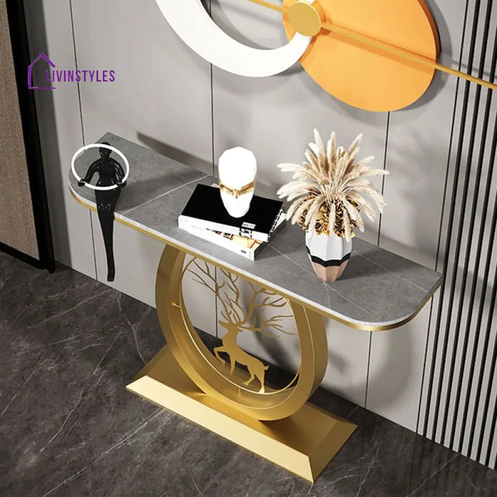 Alexei Stainless Steel Console Table for Living Room