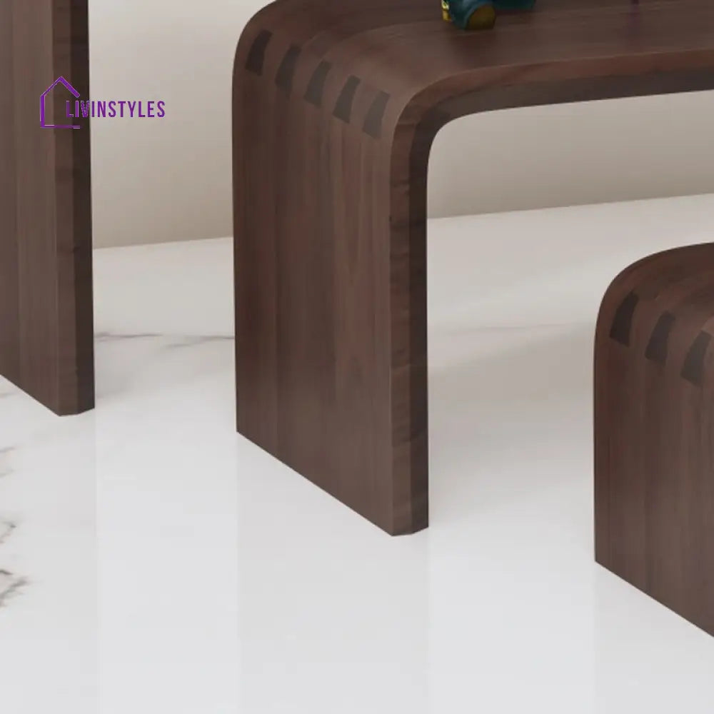 Alexey Wooden Storage Shelves for Living Room - Set of 3