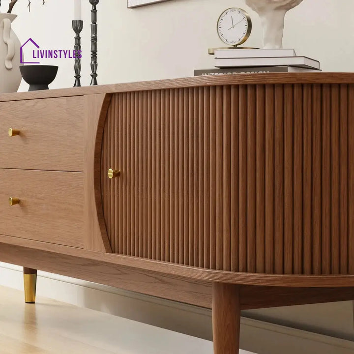 Alexis Solid Sheesham Wood Tv Unit | Console for Living Room