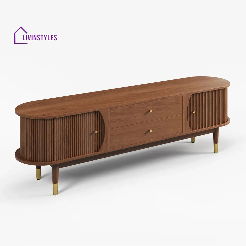 Alexis Solid Sheesham Wood Tv Unit | Console for Living Room