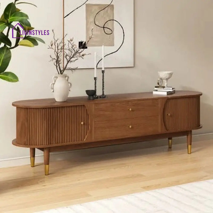 Alexis Solid Sheesham Wood Tv Unit | Console for Living Room