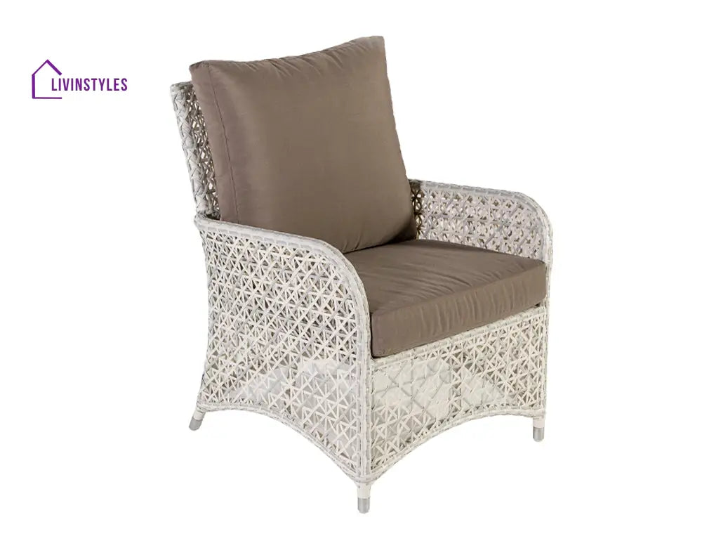 Alfonsi Outdoor Sofa Set 2 Seater 2 Single seater and 1 Center Table (Beige + Brown) - Sofa Sets
