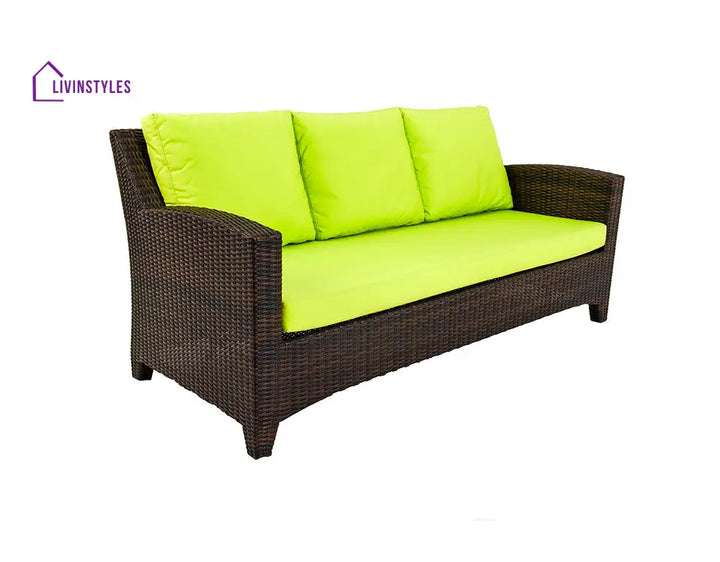 Alfonsoo Outdoor Patio Sofa Set 5 Seater and 1 Center Table (Dark brown) - Sofa Sets
