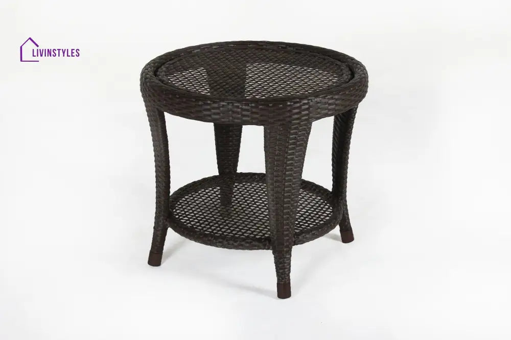 Alhad Outdoor Patio Seating Set 2 Chairs and 1 Table Set (Brown) - Coffee Table Sets