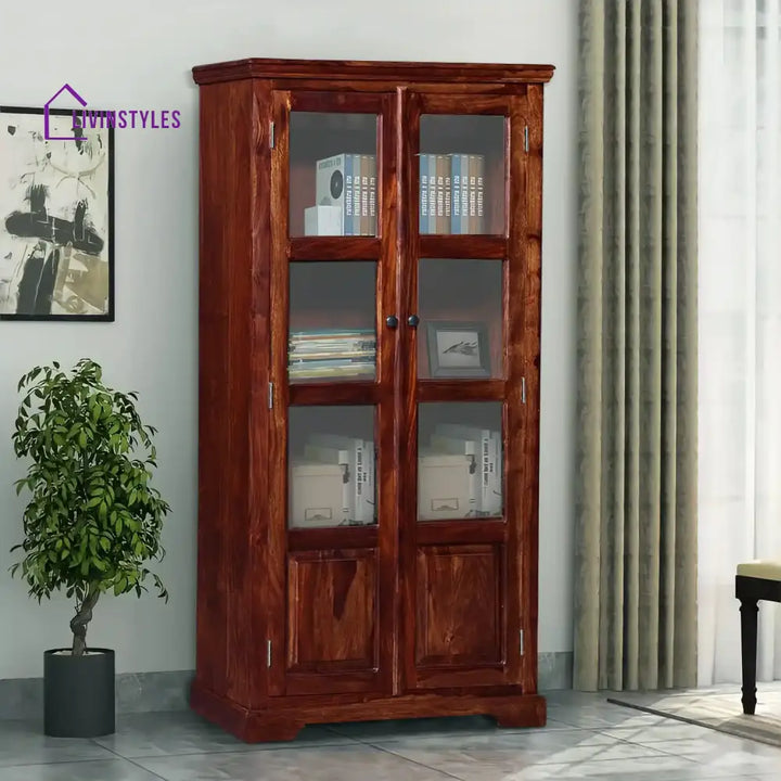 Alicia Solid Wood Bookshelf Honey Study Table