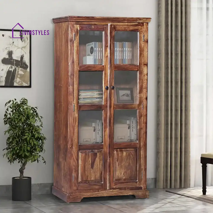 Alicia Solid Wood Bookshelf Natural Study Table