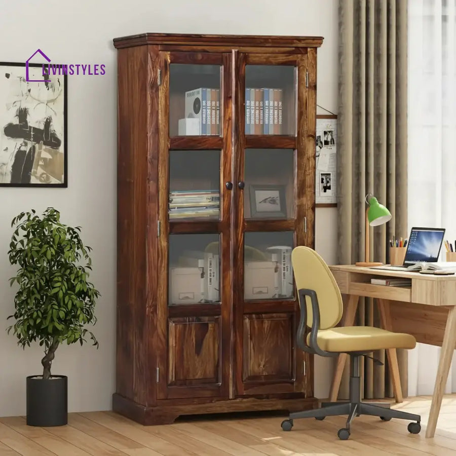 Alicia Solid Wood Bookshelf Teak Study Table