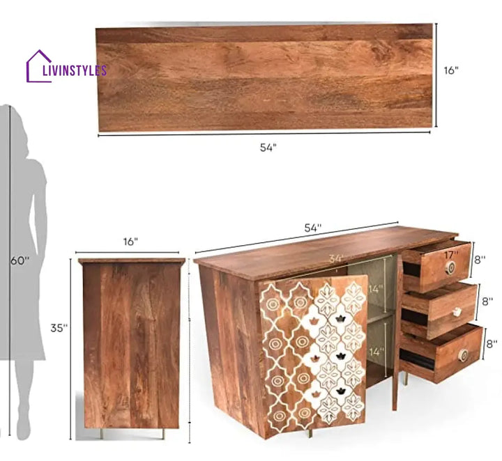 Alicia Wooden 54’’ Sideboard Sideboards