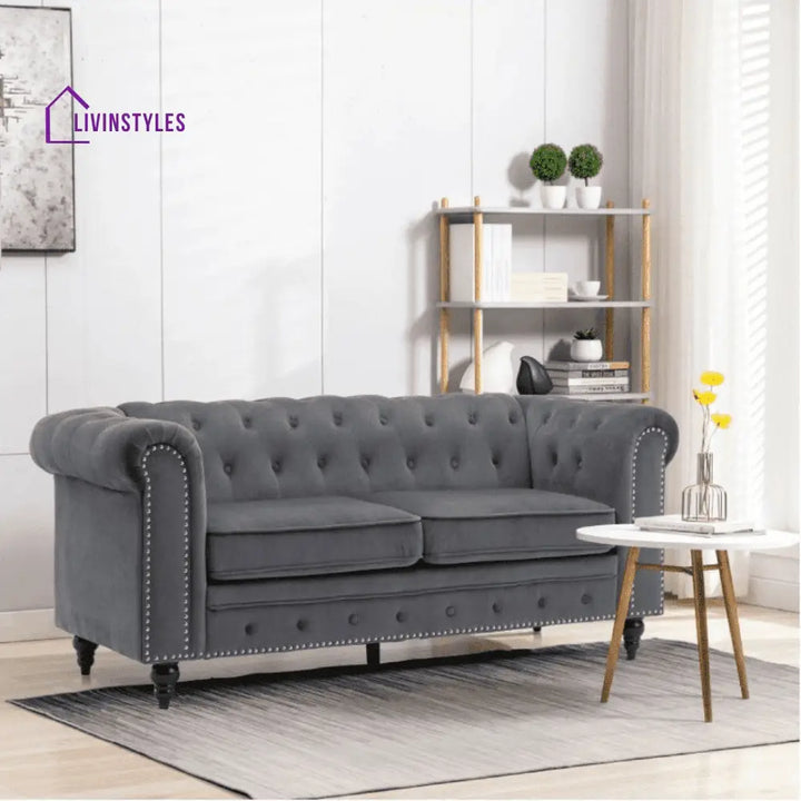 Alina 3 Seater Sofa for Living Room Grey