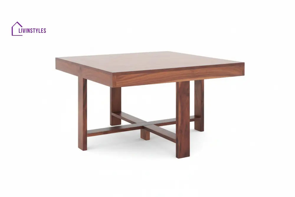 Alina Sheesham Wood Coffee Table with Four stools