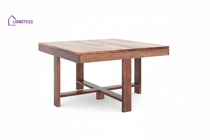 Alina Sheesham Wood Coffee Table with Four stools