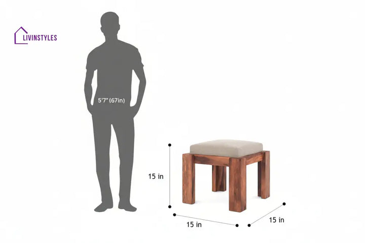 Alina Sheesham Wood Coffee Table with Four stools