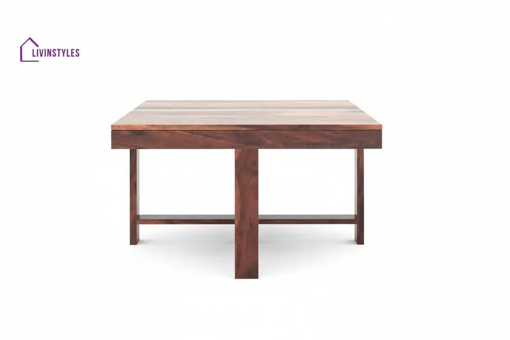 Alina Sheesham Wood Coffee Table with Four stools