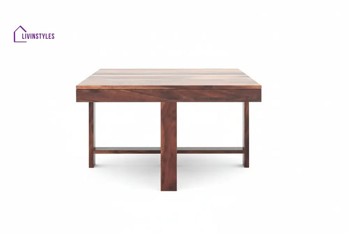 Alina Sheesham Wood Coffee Table with Four stools