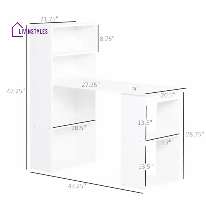 Alisa White Study Table for Students