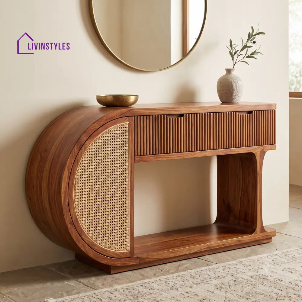 Alizee Premium Wooden Console Table for Living Room | Entryway Table