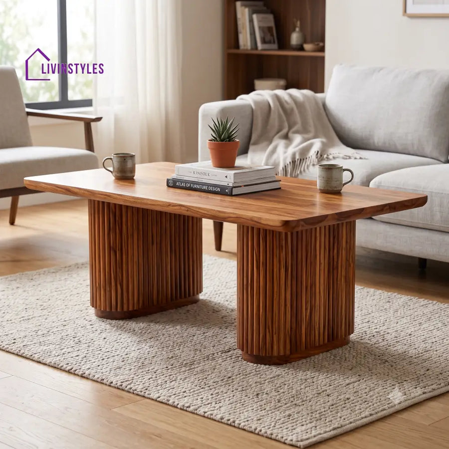 Alizée Wooden Coffee Table for Living Room | Tea Table | Teapoy | Center table