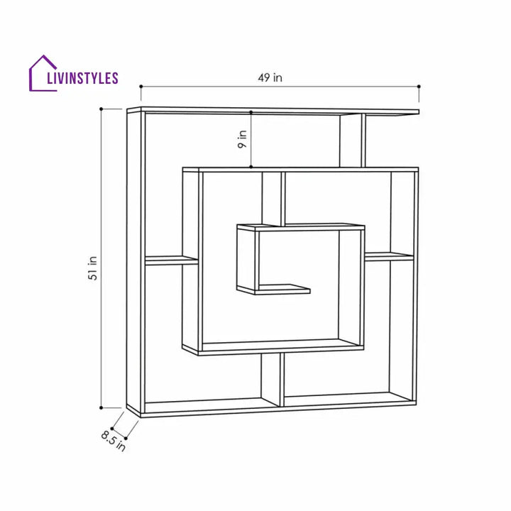 Alla Engineered Wood Bookshelves | Bookshelf for Living Room | Bedroom | Drawing Room | Study Room