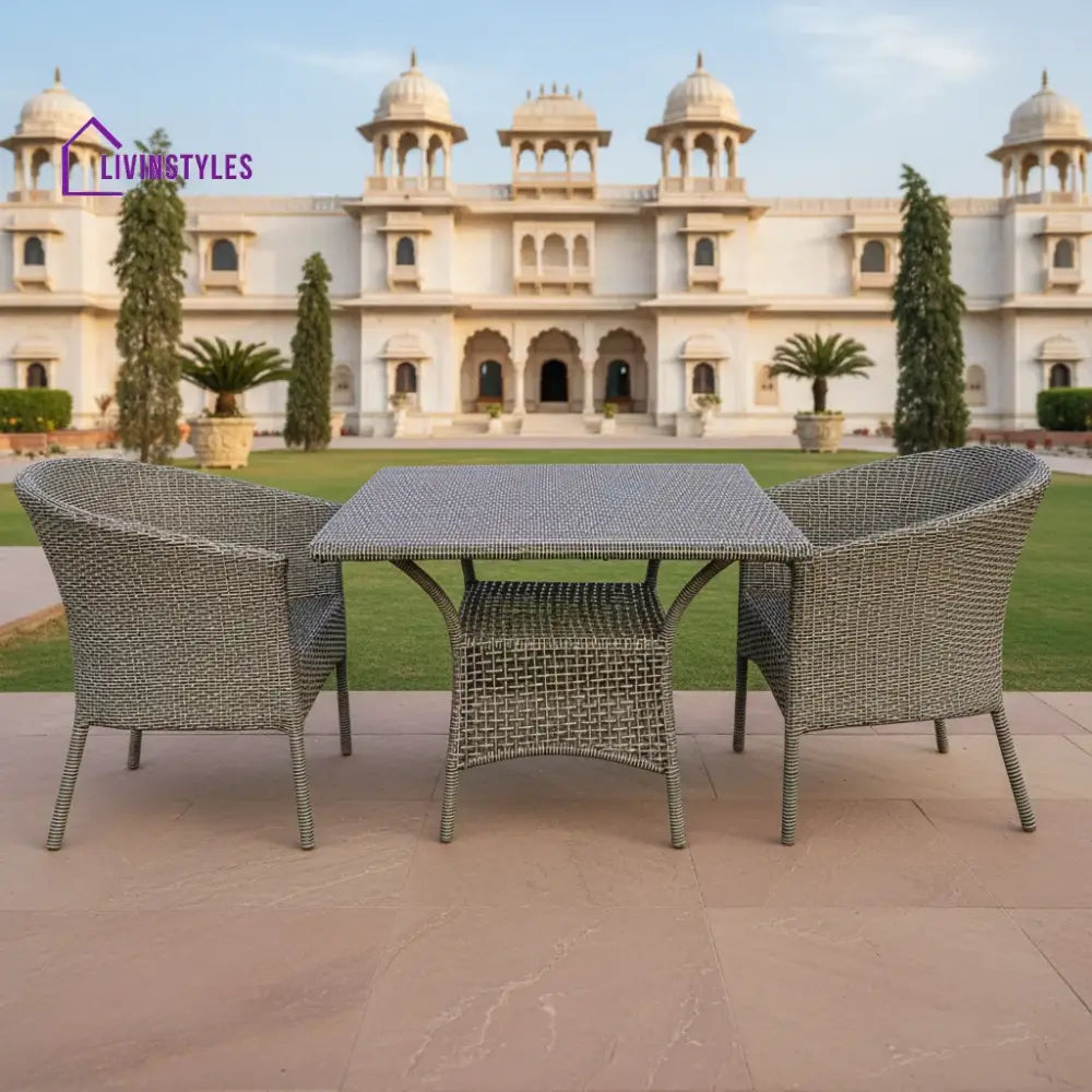 Allenna 2 Seater Wicker & Iron Outdoor Set