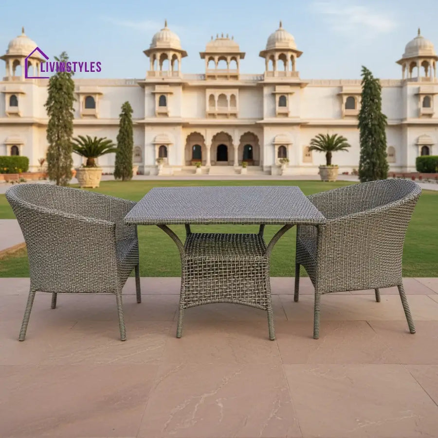 Allenna 2 Seater Wicker & Iron Outdoor Set