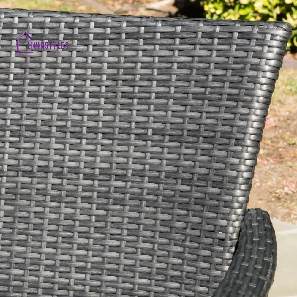 Allesi Outdoor 2 seater Sofa and 1 Center Table (Dark Grey + White) - Sofa Sets