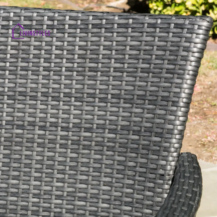 Allesi Outdoor 2 seater Sofa and 1 Center Table (Dark Grey + White) - Sofa Sets