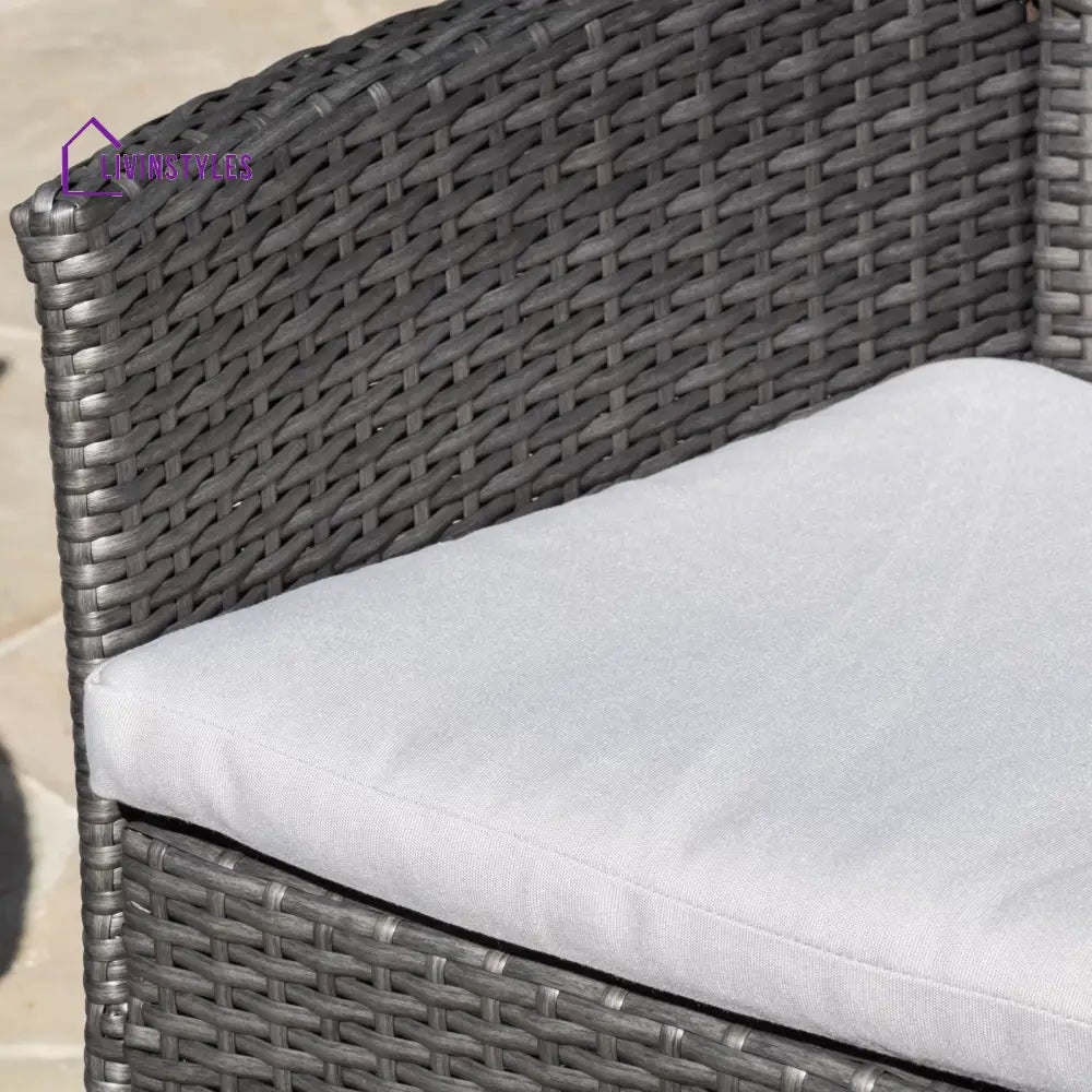 Allesi Outdoor 2 seater Sofa and 1 Center Table (Dark Grey + White) - Sofa Sets
