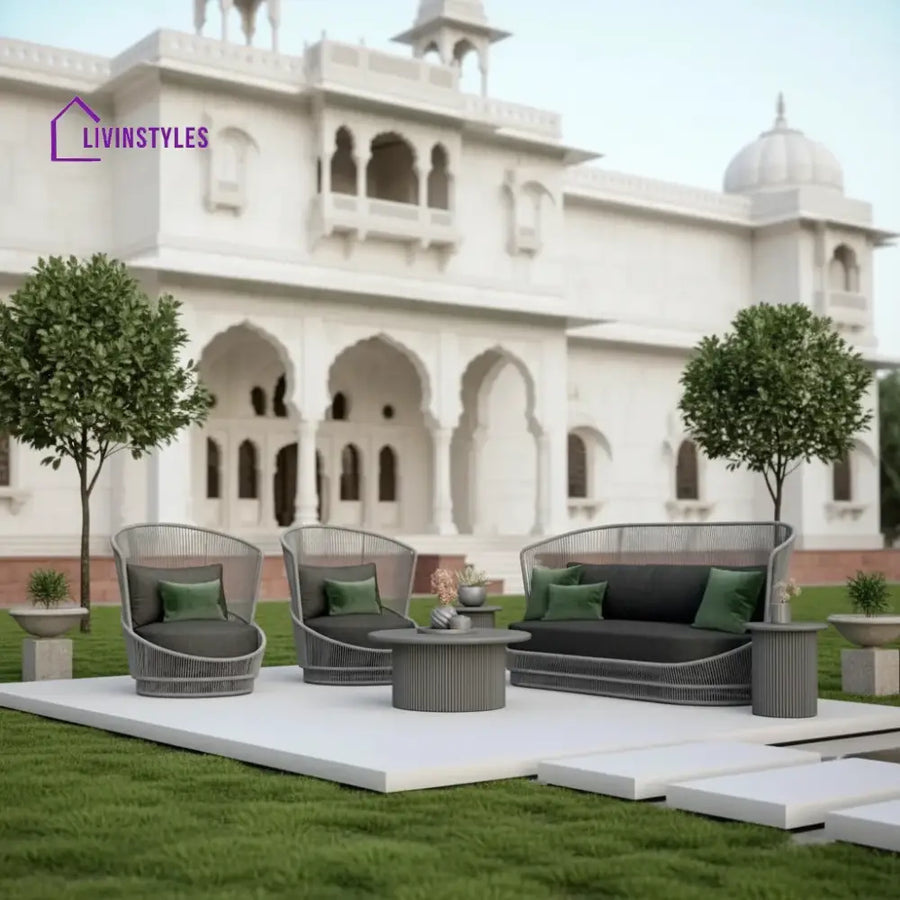 Allure 5 Seater Rope And Metal Outdoor Sofa