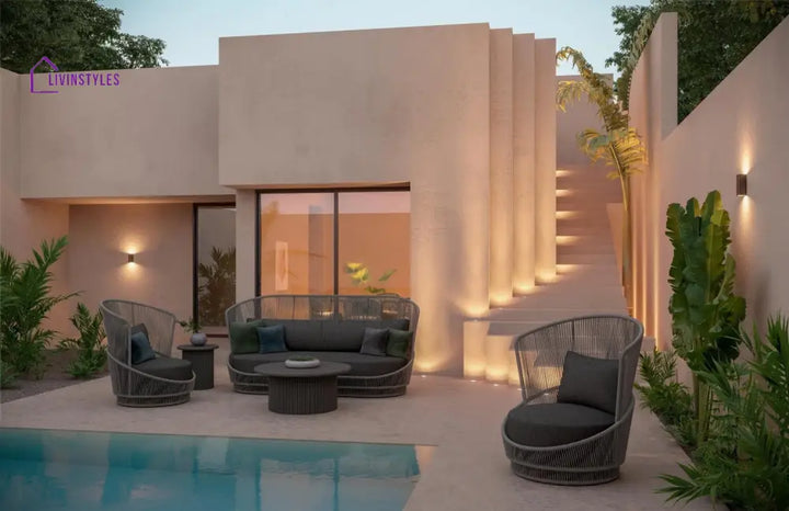 Allure 5 Seater Rope And Metal Outdoor Sofa