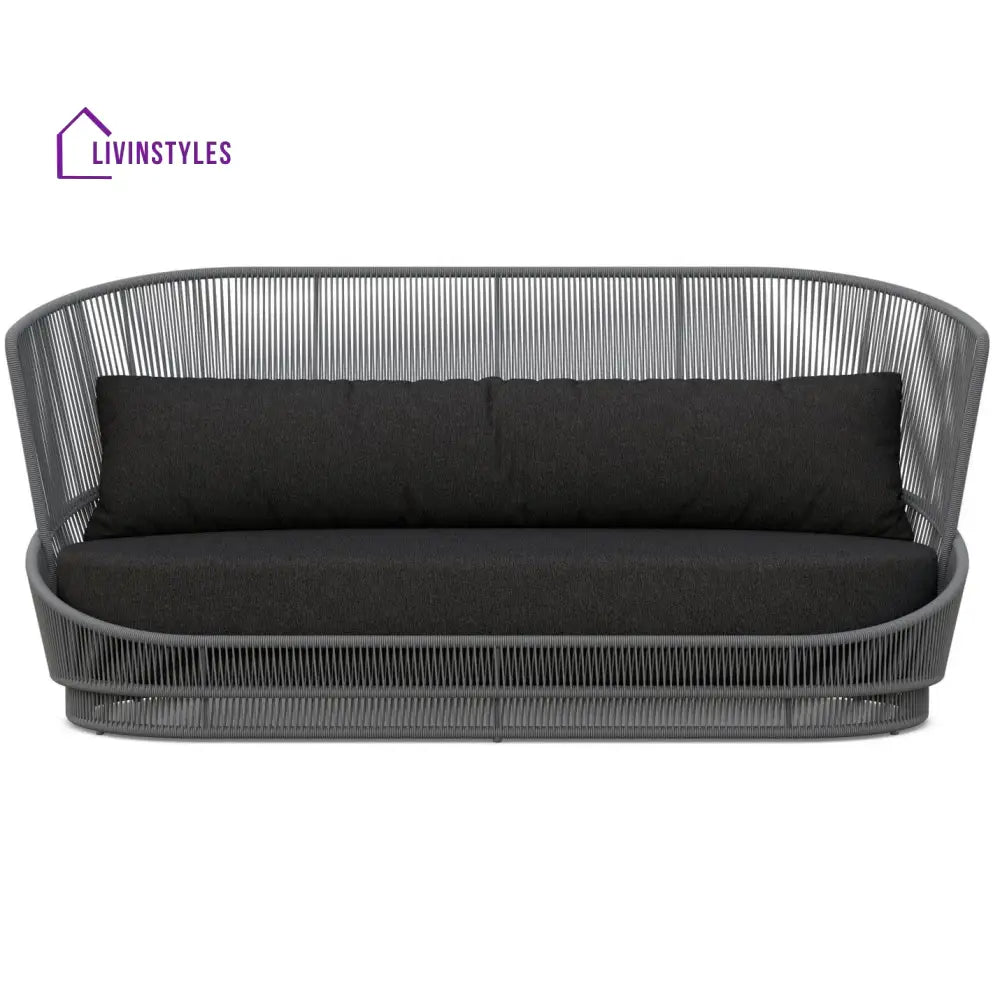 Allure 5 Seater Rope And Metal Outdoor Sofa