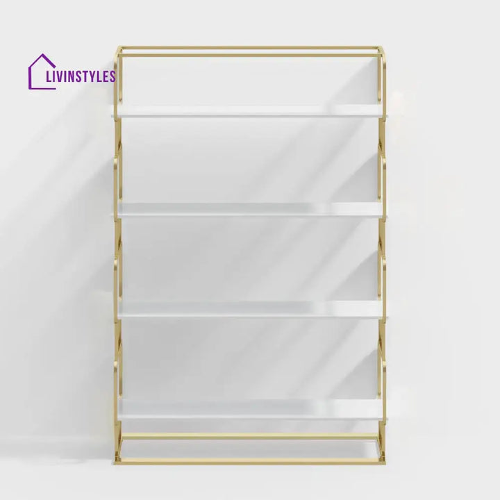 Alok Metal Bookcase in Gold