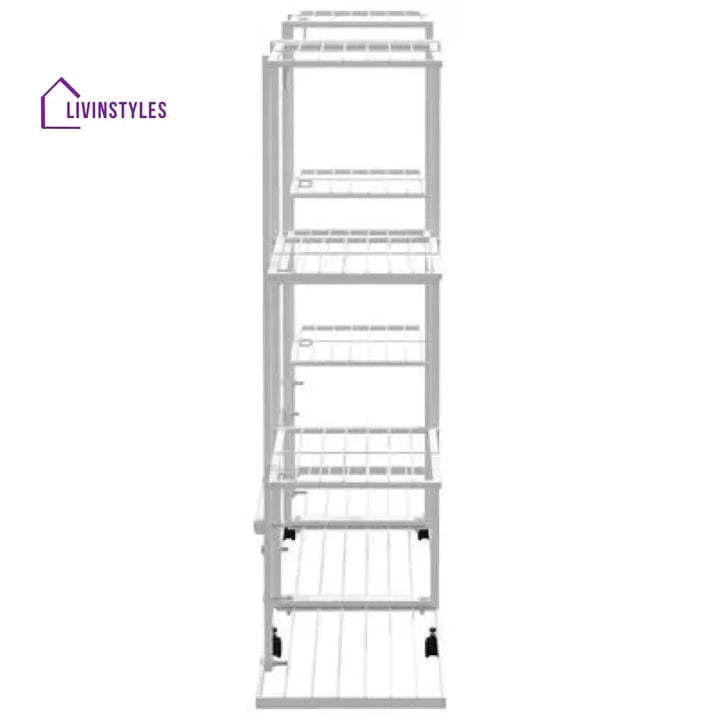 Alok Metal Plant Stand With Four Wheels For Balcony