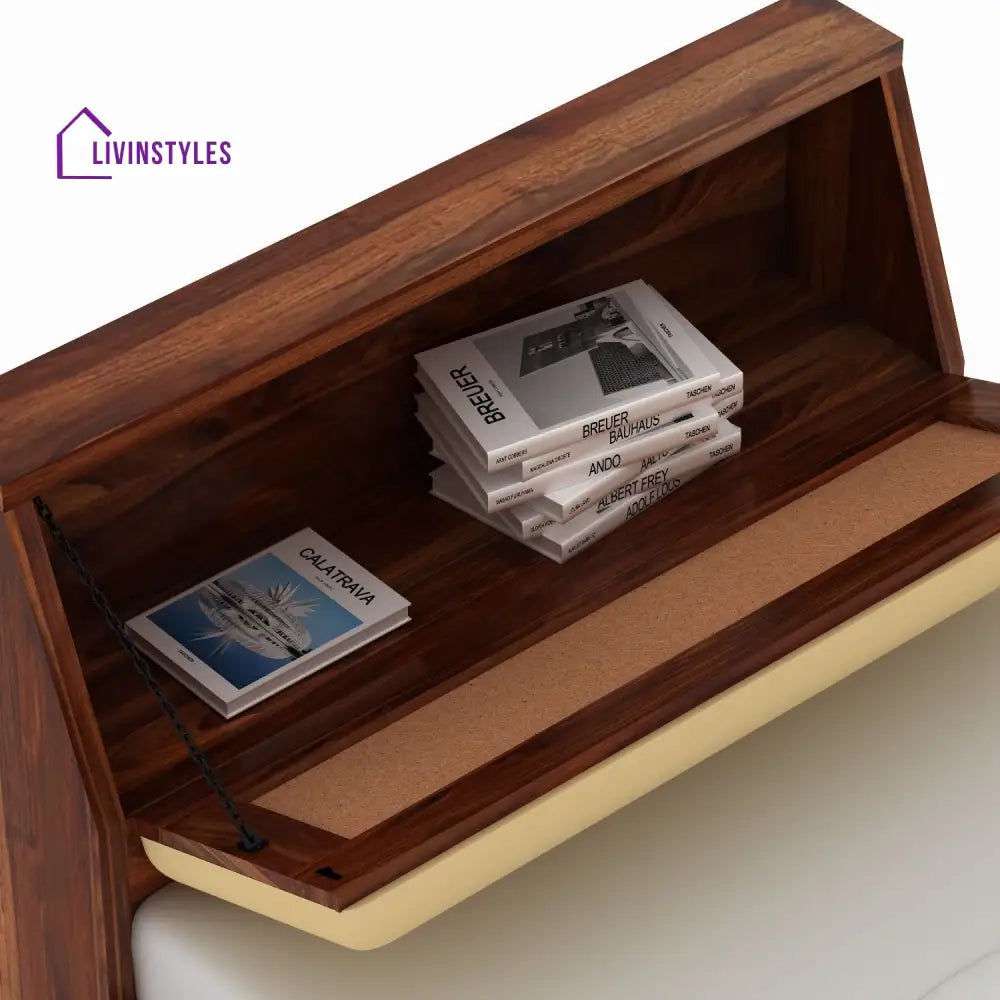 Alondra Solid Sheesham Wood Single Bed Without Storage (Natural Finish) Bed