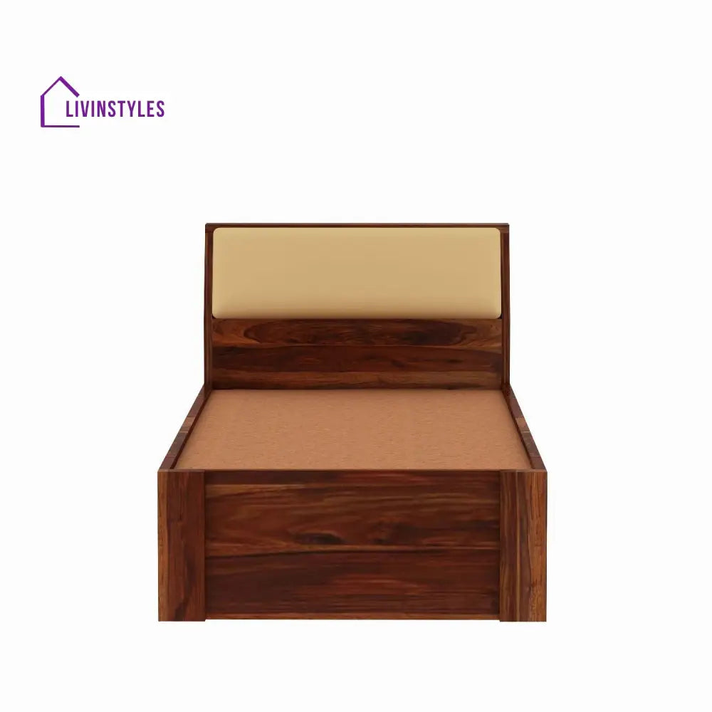 Alondra Solid Sheesham Wood Single Bed Without Storage (Natural Finish) Bed