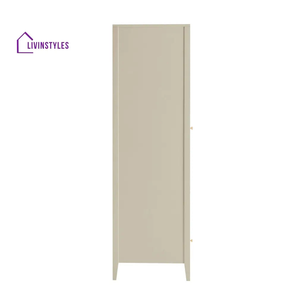 Alonso 2 Door Wardrobe with Drawer - Cream Wardrobe