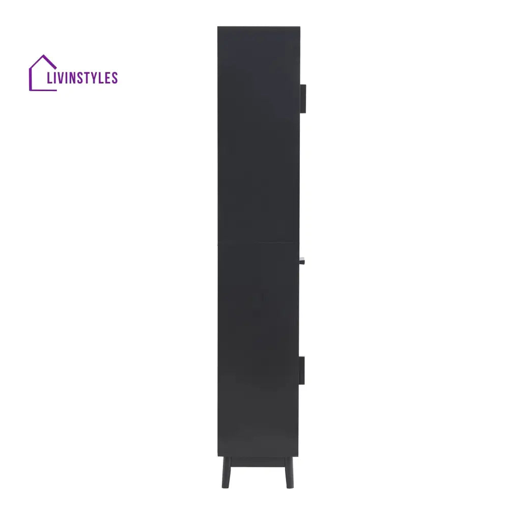 Alonso Tall Storage Unit - Black - Storage Cabinet