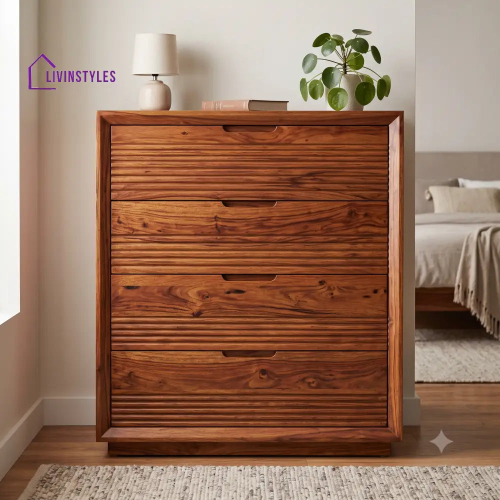 Alphonse Premium Wooden Chest of Drawers for Bedroom | Living Room