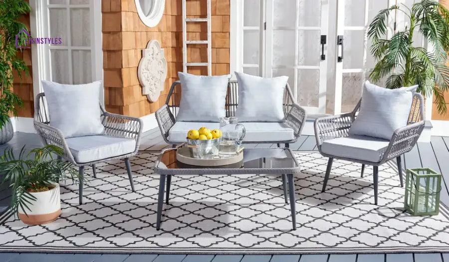 Alveré Outdoor Sofa Set 2 Seater 2 Single seater and 1 Center Table - Sofa Sets