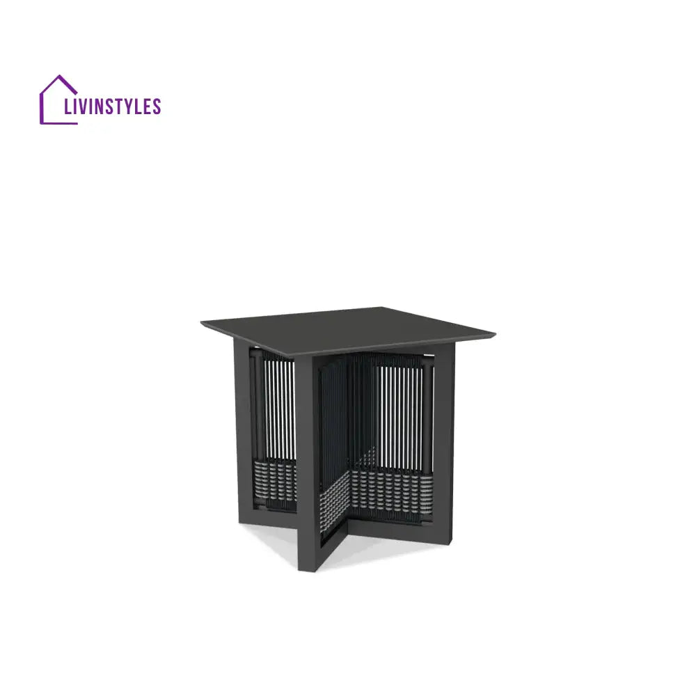 Alvery Outdoor Sofa Set 3 Seater 2 Single seater 1 side table and 1 Center Table (Grey + Black) - Sofa Sets