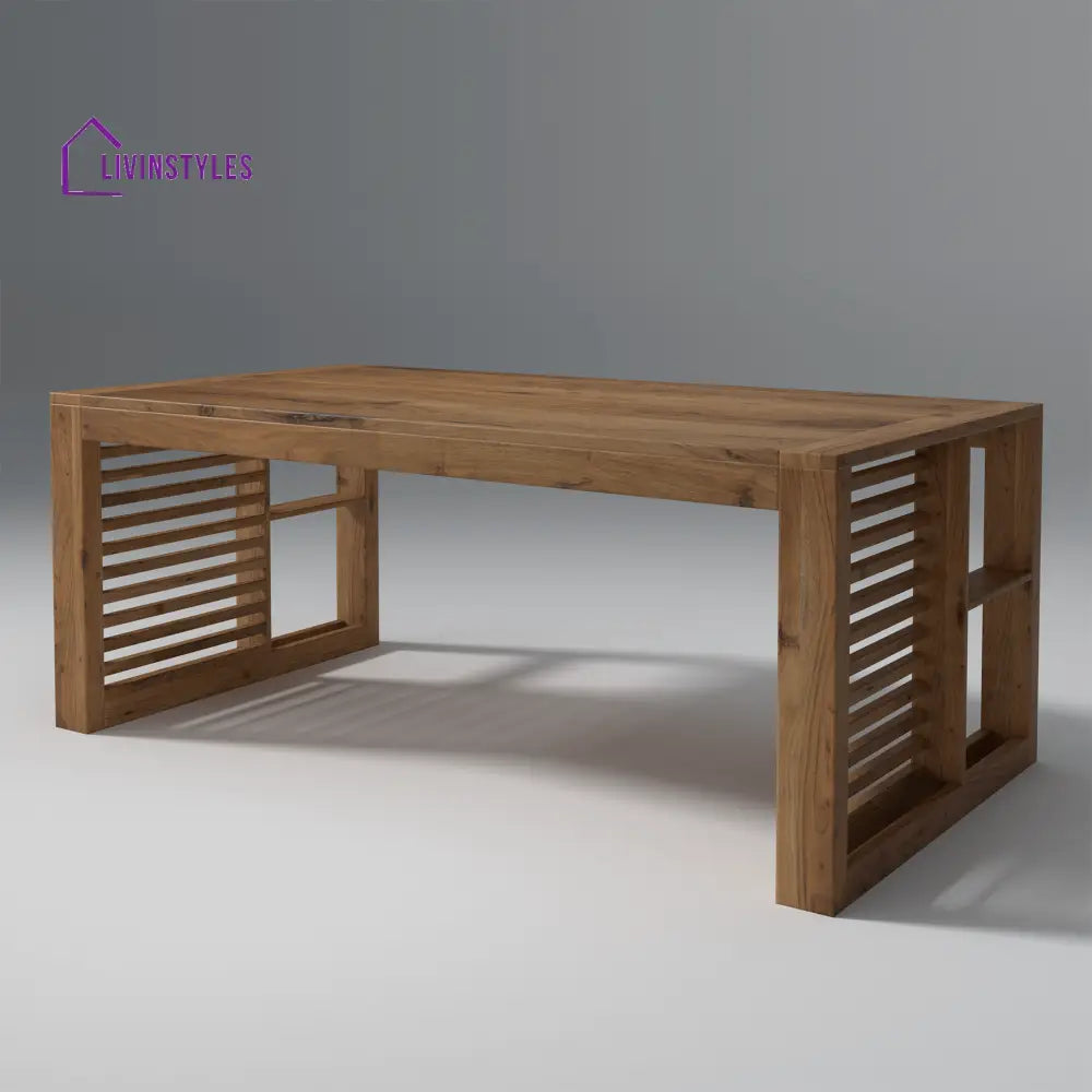 Alyona Acacia Wood Dining Set with Natural Finish table
