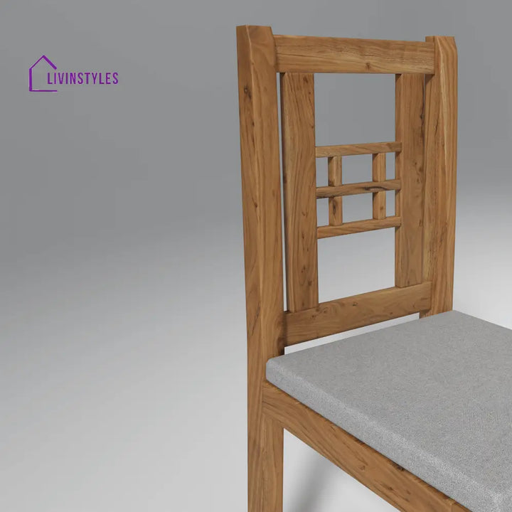 Alyona Acacia Wood Dining Set with Natural Finish table